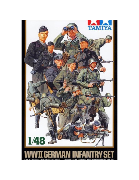 Conjunto de Figuras Tamiya 1:48 Infantería Alemana (15) 37mm