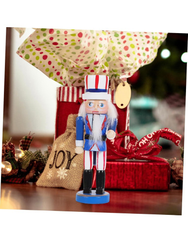 6 Adornos de Cascanueces de Madera para Navidad - Veemoon