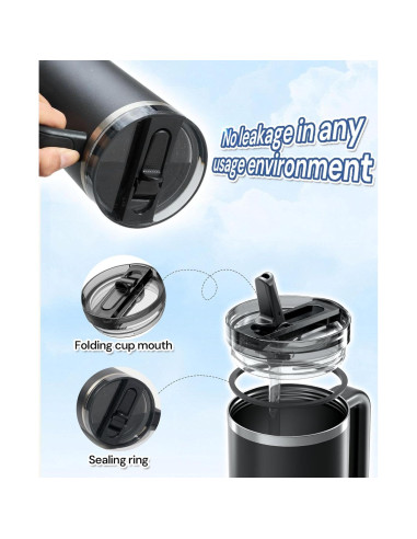 Tapa de repuesto Xrabbit para vaso Stanley 40 oz, 2 unidades