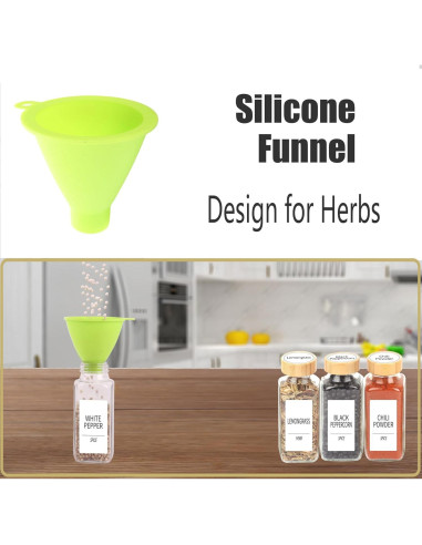 Juego de 24 Tarros de Vidrio para Especias SWOMMOLY 8 oz