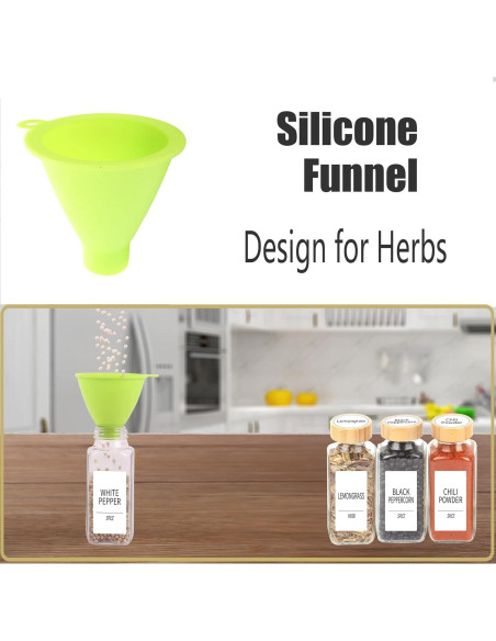 Juego de 24 Tarros de Vidrio para Especias SWOMMOLY 8 oz