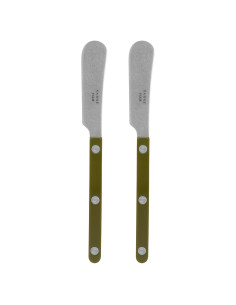 Juego de 2 cuchillos para untar Sabre Paris Bistrot Verde