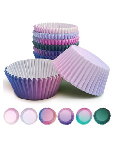 Forros de Cupcake Desechables Qiqee 300 Pcs 6 Diseños Variados