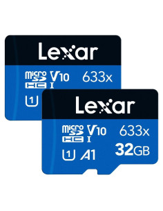 Lexar 32GB Tarjeta microSDHC UHS-I 633x con adaptador SD