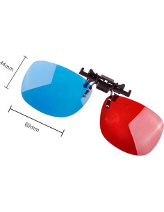 Gafas 3D Clip Rojo Azul Anaglifo para Miopía 2