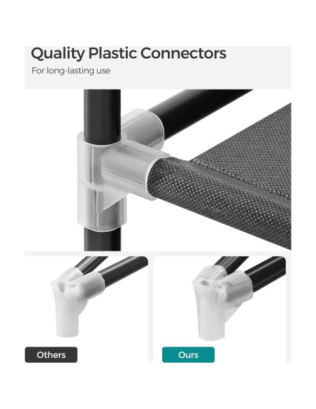 Armario Portátil SONGMICS Negro 88x45x168 cm 6 Estantes