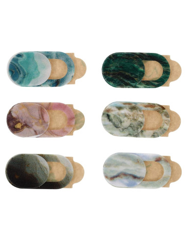 Cubierta de Webcam Hemobllo 6 Pcs Deslizante Mármol