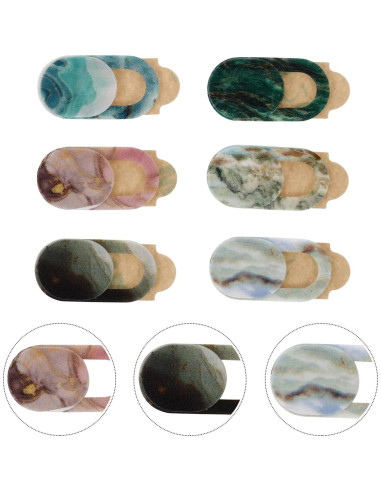 Cubierta de Webcam Hemobllo 6 Pcs Deslizante Mármol