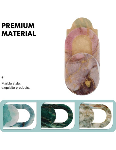 Cubierta de Webcam Hemobllo 6 Pcs Deslizante Mármol