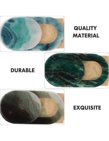 Cubierta de Webcam Hemobllo 6 Pcs Deslizante Mármol