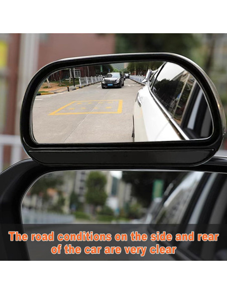 Espejos de Punto Ciego TOP-MAX Rectangulares Ajustables 2 Pcs