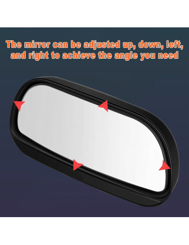 Espejos de Punto Ciego TOP-MAX Rectangulares Ajustables 2 Pcs