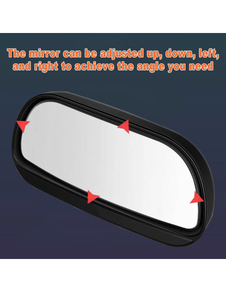 Espejos de Punto Ciego TOP-MAX Rectangulares Ajustables 2 Pcs