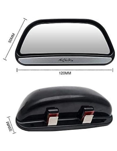 Espejos de Punto Ciego TOP-MAX Rectangulares Ajustables 2 Pcs