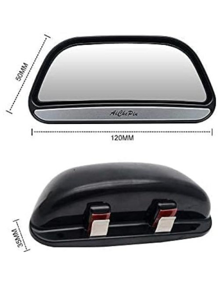 Espejos de Punto Ciego TOP-MAX Rectangulares Ajustables 2 Pcs