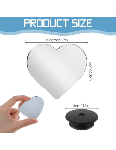 Espejos de Punto Ciego Larrel en Forma de Corazón - 2 Pcs