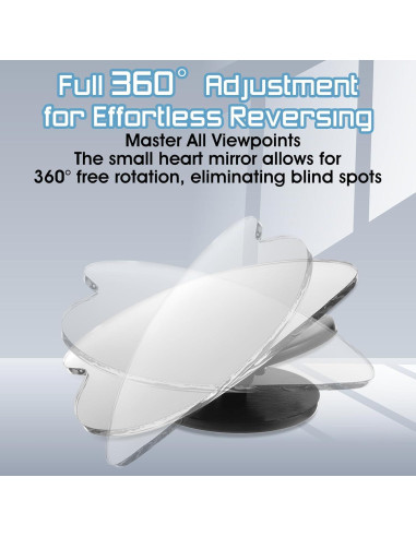 Espejos de Punto Ciego Larrel en Forma de Corazón - 2 Pcs