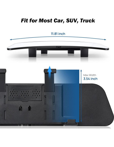 Espejo Retrovisor Convexo JOYTUTUS 30 cm Universal Clip-on