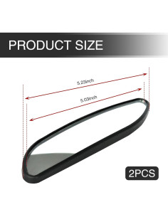Espejo de Punto Ciego Jokormo 2 Pcs Convexo 13.3x3cm Ajustable 2