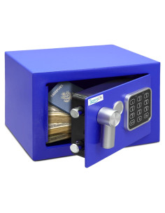 Caja Fuerte Digital SereneLife 23.1x17x17 cm Acero Azul