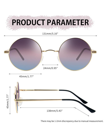 Gafas de sol redondas Joopin polarizadas UV400 unisex Gafas de sol redondas Joopin polarizadas UV400 unisex