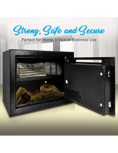 Caja Fuerte Electrónica SereneLife 35.1x24.9cm con Llaves