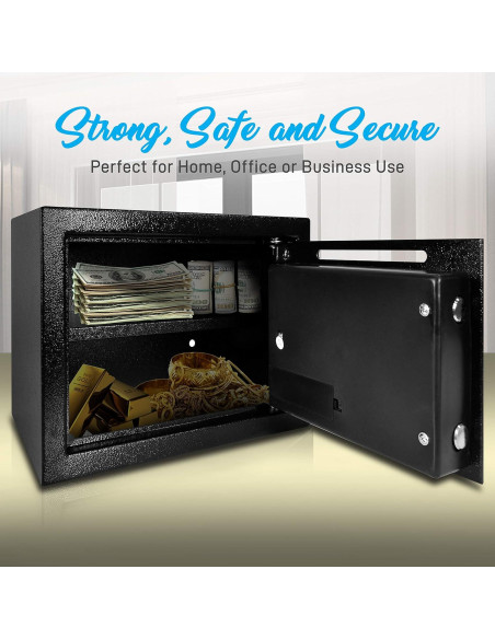 Caja Fuerte Electrónica SereneLife 35.1x24.9cm con Llaves