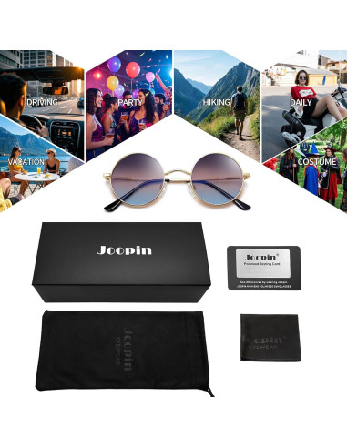 Gafas de sol redondas Joopin polarizadas UV400 unisex