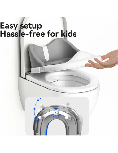 Asiento de Entrenamiento para Baño 3 en 1 RGKQSY Gris