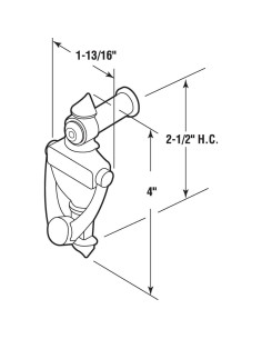 Tirador de puerta y visor Prime-Line MP4517 160 cromo satinado 2