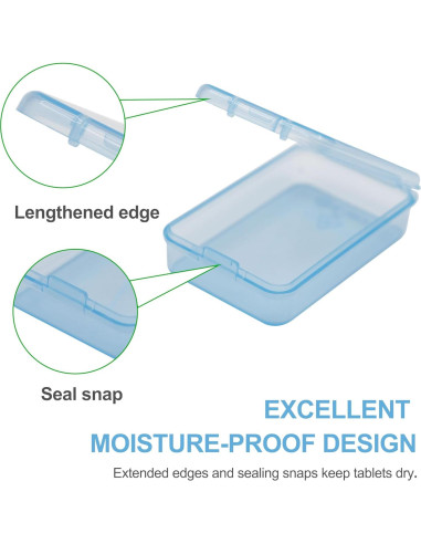 6 Cajas de Pastillas HUIKE Mini Organizador Portátil Azul