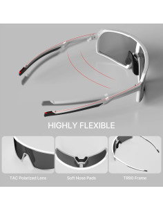 Gafas de Ciclismo Polarizadas YOZISS Cg9034w-g UV400 2