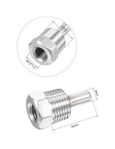 Termopar sin Soldadura uxcell G1/2 Acero Inoxidable 30mm 2