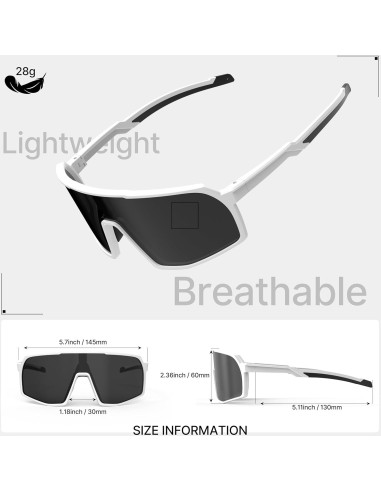 Gafas de Ciclismo Polarizadas YOZISS Cg9034w-g UV400