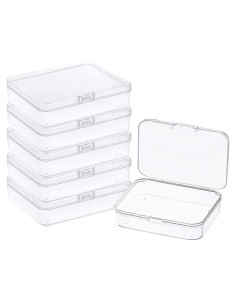 Goiio 6 Cajas Rectangulares Transparentes 14.2x10.7x4.6cm