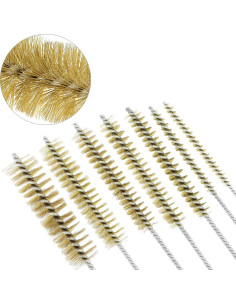 QWORK Juego de 7 Cepillos de Alambre de Latón 27.94 cm 2