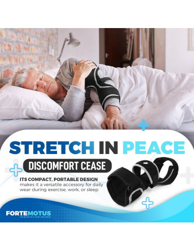 Soporte para Codo FORTEMOTUS Grande Negro - Férula Ajustable