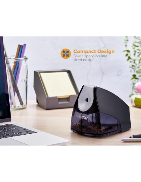 Afilador Eléctrico de Lápices Bostitch Office Negro 380g