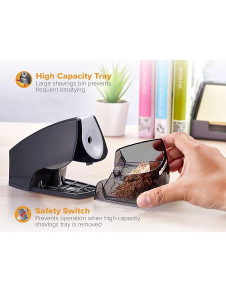 Afilador Eléctrico de Lápices Bostitch Office Negro 380g