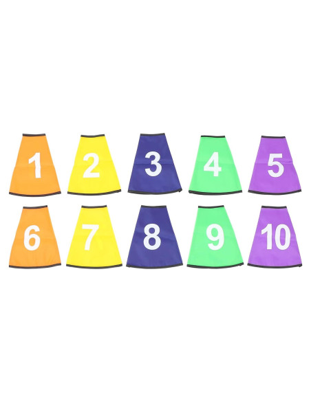 10 Fundas de Conos Numerados Ibasenice para Entrenamiento Deportivo