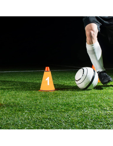 10 Fundas de Conos Numerados Ibasenice para Entrenamiento Deportivo