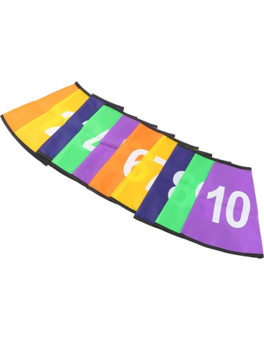 10 Fundas de Conos Numerados Ibasenice para Entrenamiento Deportivo