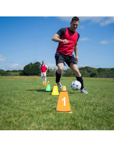 10 Fundas de Conos Numerados Ibasenice para Entrenamiento Deportivo