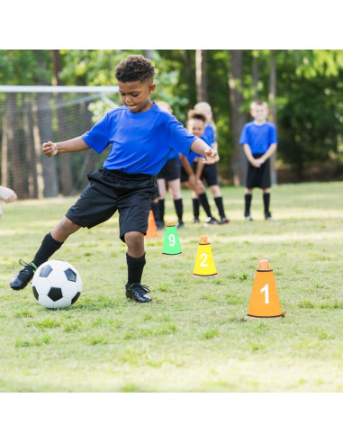 10 Fundas de Conos Numerados Ibasenice para Entrenamiento Deportivo