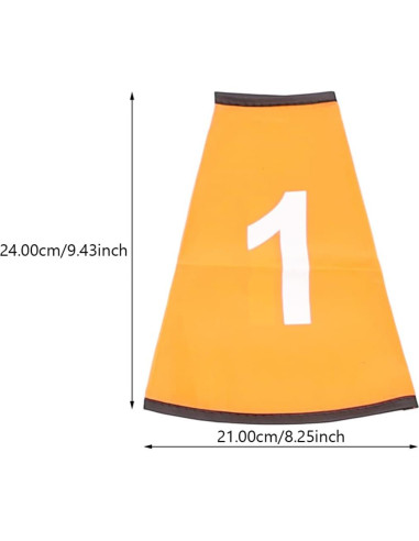 10 Fundas de Conos Numerados Ibasenice para Entrenamiento Deportivo