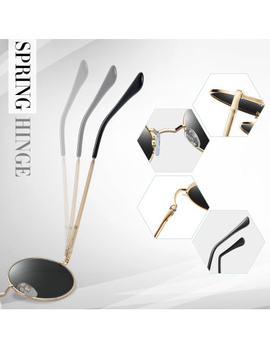 Gafas de sol redondas Joopin UV400 polarizadas doradas