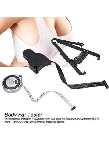 Medidor de Grasa Corporal Betued 3 Pcs Cinta Métrica 150cm