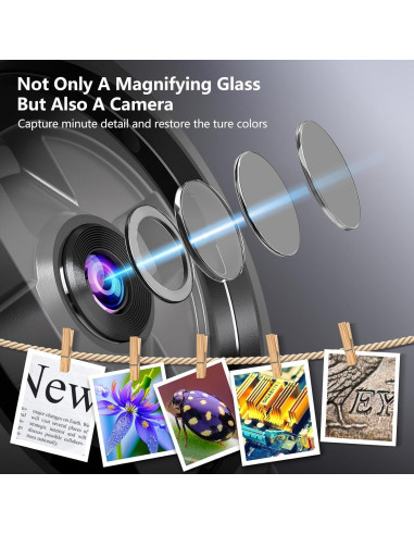 Lupa Digital Hayve HM020 con Pantalla IPS 2" 100X y Luz