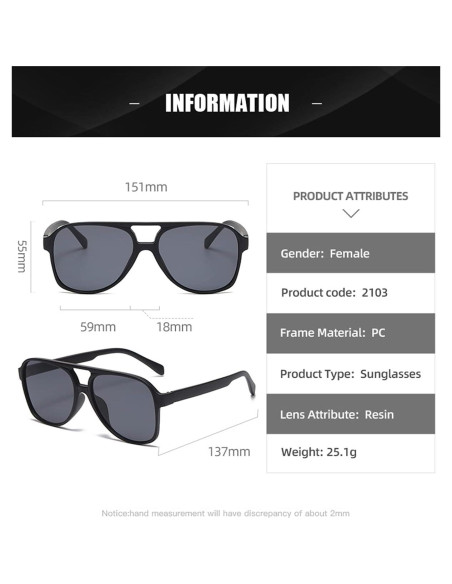 Gafas de sol aviador vintage UV400 unisex amarillas Gafas de sol aviador vintage UV400 unisex amarillas