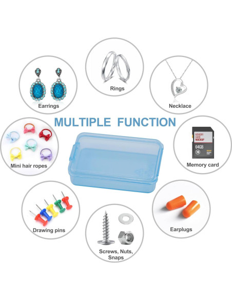 6 Cajas de Pastillas HUIKE Mini Organizador Portátil Azul